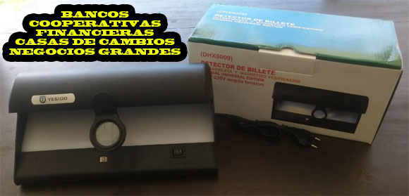 Detector de Billetes Falsos, con Sensor Magnético, Luz Ultravioleta, Luz  Fluorescente Blanca y Lupa, YESIDO - Librería IRBE Bolivia
