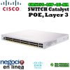 Cisco Catalyst CBS350-48P-4G-NA, Layer 3, IPv4 routing: Rutas estticas, CBS350 Managed 48-port GE, PoE, 4x1G SFP, REEMPLAZO DE SG350-52P